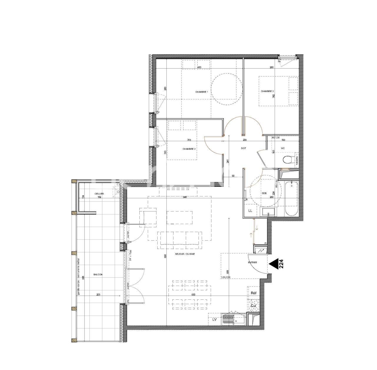 Photo Vente Appartement 4 pièces 83 m&sup2;